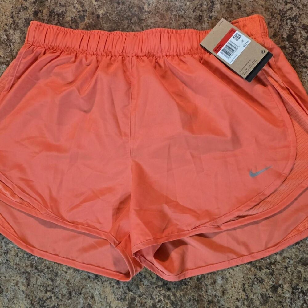 NWT Nike Tempo Dri-FIT Womens Large Orange Pink Running Shorts